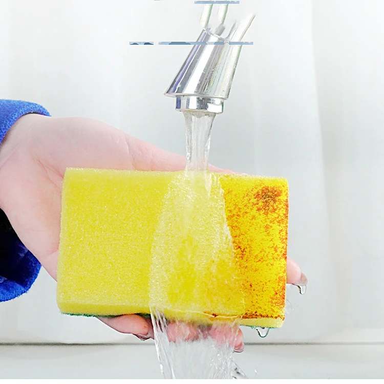 10pcs/bag Household scrub kitchen cleaning sponge scourer Customized Wholesale kitchen sponge Sink Cleaning Sponge for kitchen