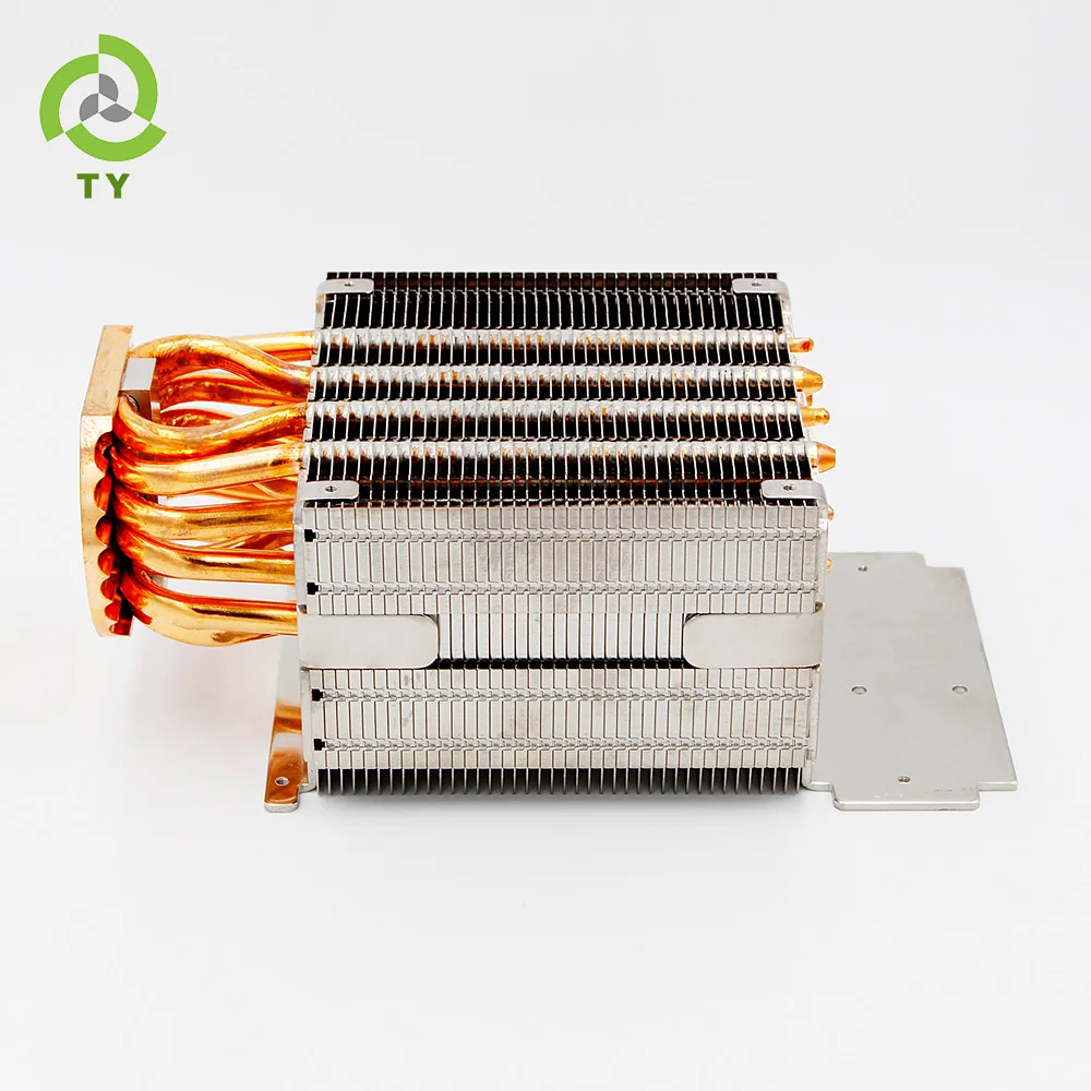High Power Led heat sink Customized aluminum zipper fin heatsink with heat pipe