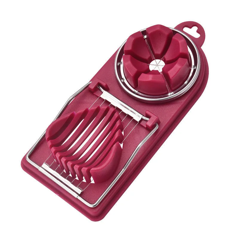 Egg Slicer Cutter 2 in 1 Egg Cutter Stainless Steel Stainless Steel Fruit Slicer for egg, Sausage,Kiwis