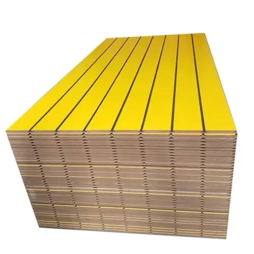 Melamine Slotted MDF Board Waterproof MDF Sheet  For Display Panel With Aluminum Bar