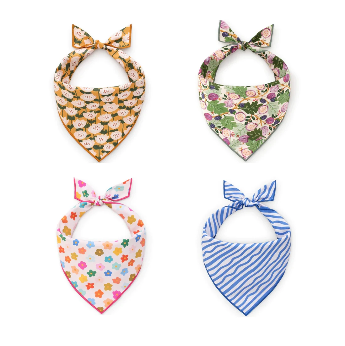 Plaid Painting Bibs Dog Scarf Bandana Washable Adjustable Kerchief Customizable Triangle Dog Bandana