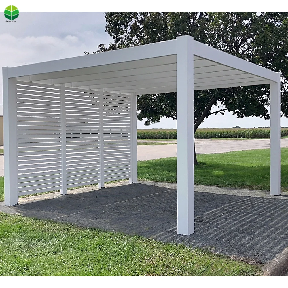 Customizable Aluminum Pergola Gazebo & Pavilion Garden Adjustable Outdoor Louvered Roof Waterproof Motorized Gazebo