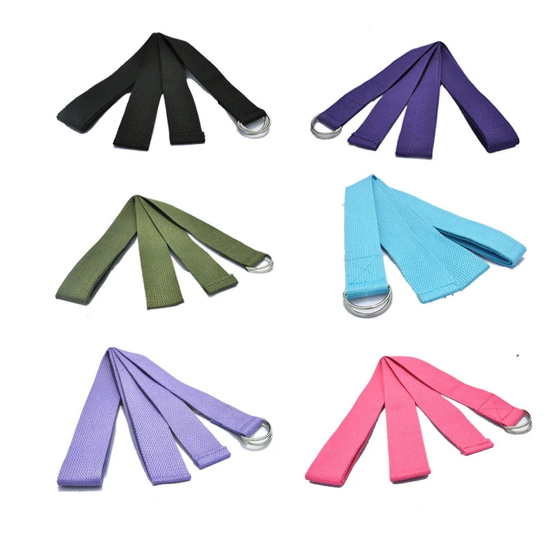 183*3.8cm Colorful Yoga Elastic Strap Fitness Stretch Strap Easy Wrapping Pilates Pull Strap For Thigh-Slimming Exercise