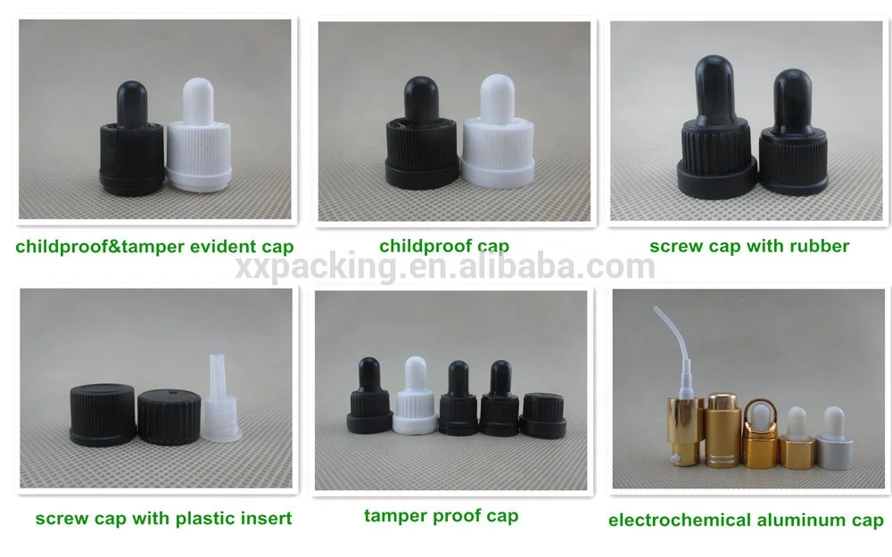 30ml Square Colorful serum Glass Bottles for Essential Oil, Cosmetic Jar