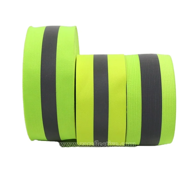 15 mm 20 mm 25 mm Polyester Reflective Webbing Tape for Safety Garment