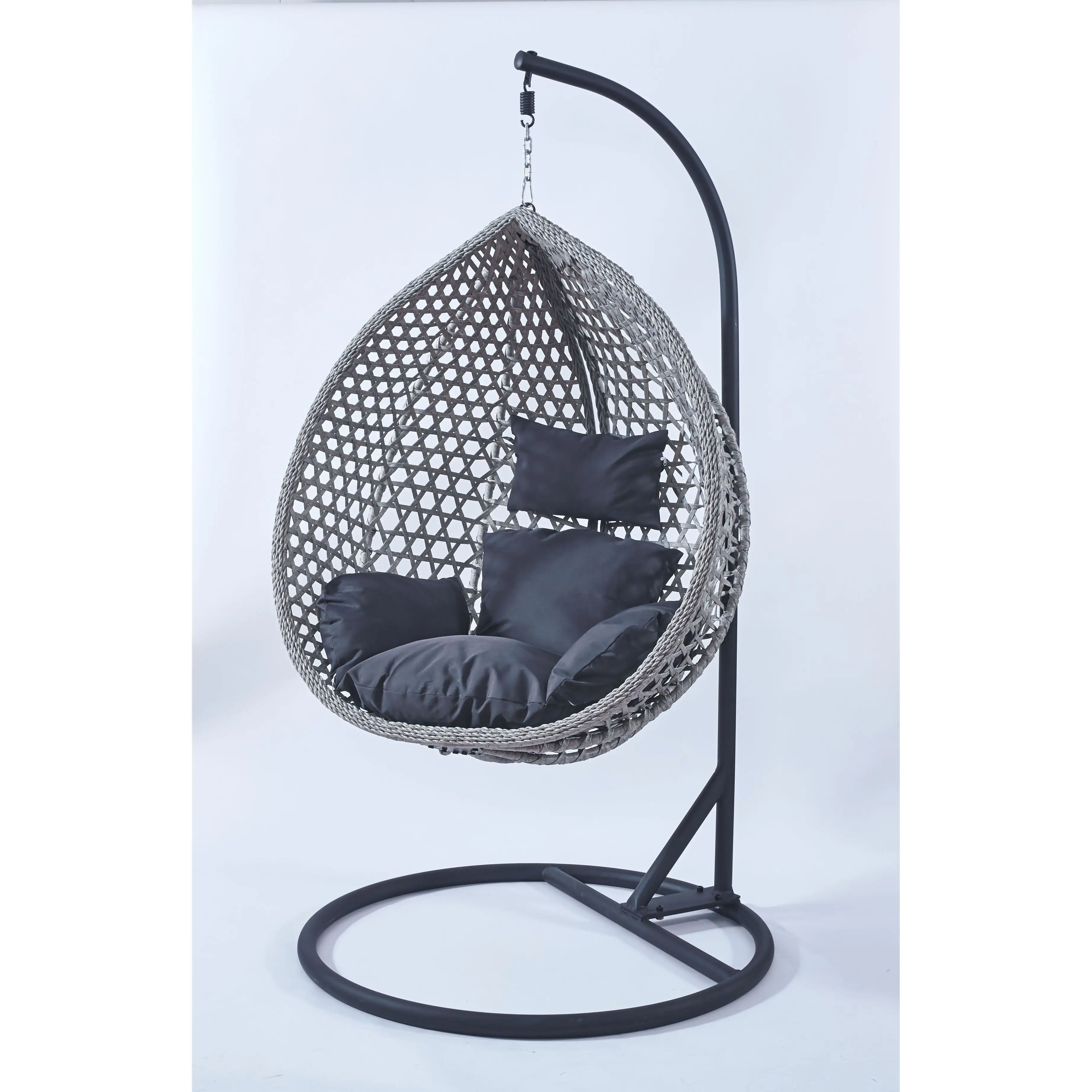 aluminum back eggs folding wicker rattan swing soft cushion patio swings outdoor indoor egg type chair for bedroom with cover