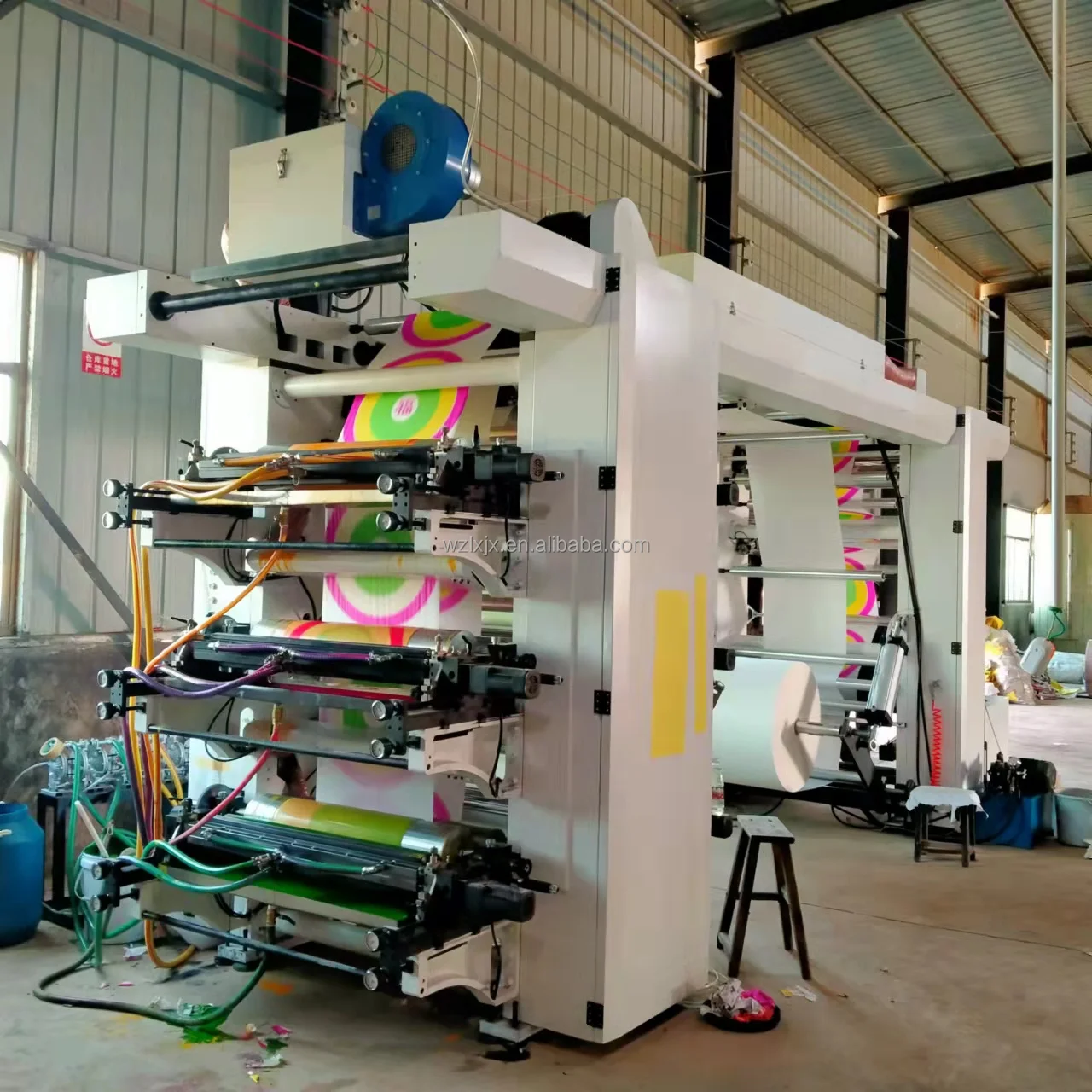 High Speed Six Color Belt Drive Flexographic Machine For Printing Kraft Paper Bag/Cup