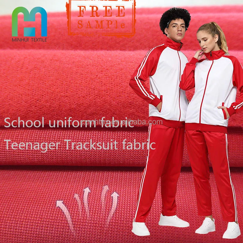 Changxing factory lowest price super poly 220 gsm yard price tricot material for track suit