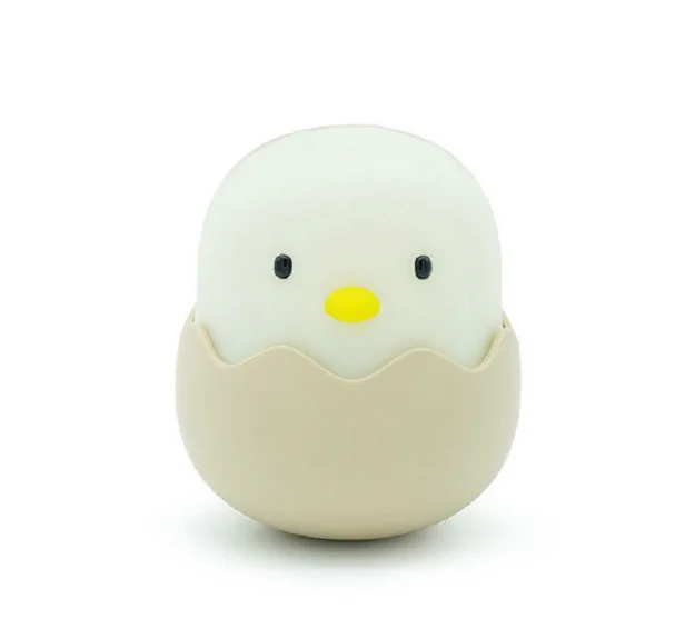 
Touch sensor eggshell chicken night light for Kids eggy sleeping cute silicone animal LED lamp 