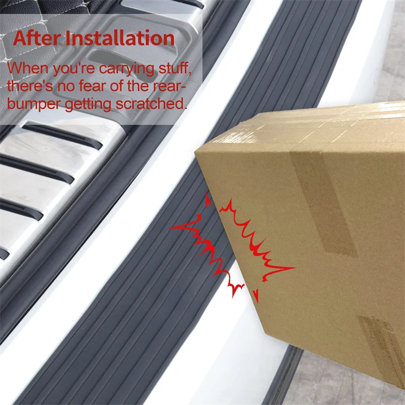 Car SUV Trunk Universal Collision Avoidance Rubber Anti-Scratch Car Rear Bumper Protector