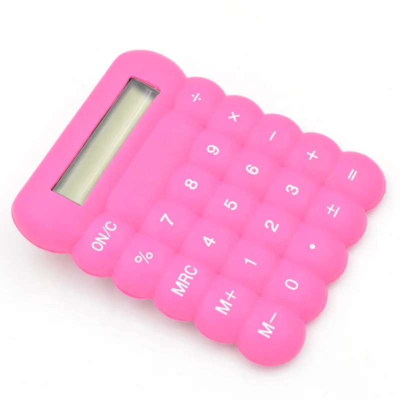 8-digit Rubber calculator wholesale desktop silicone promotion gift calculator student kids office