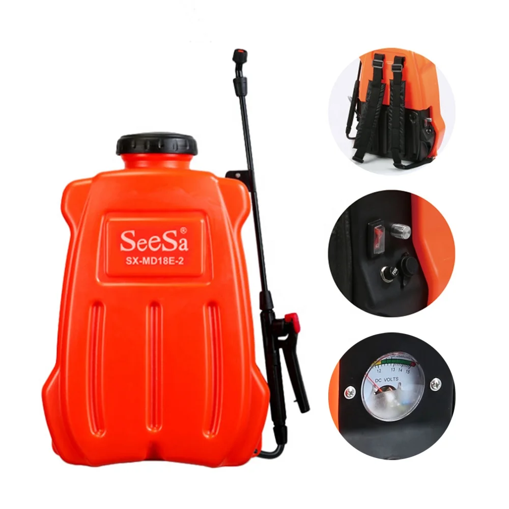 Seesa 16/18/20L battery electric operated pump knapsack trolley 2 ways agricultural pest control sprayer