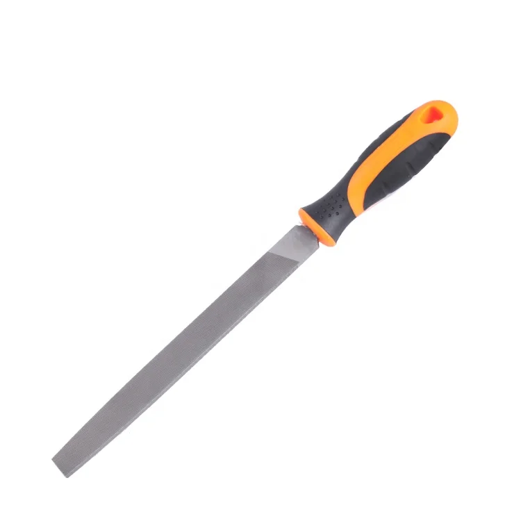 8 дюймовое металлическое прочный T12 стальной напильник профессиональный ручной инструмент плоский стальной файл оранжевый черный стальной напильник (1600067703272)