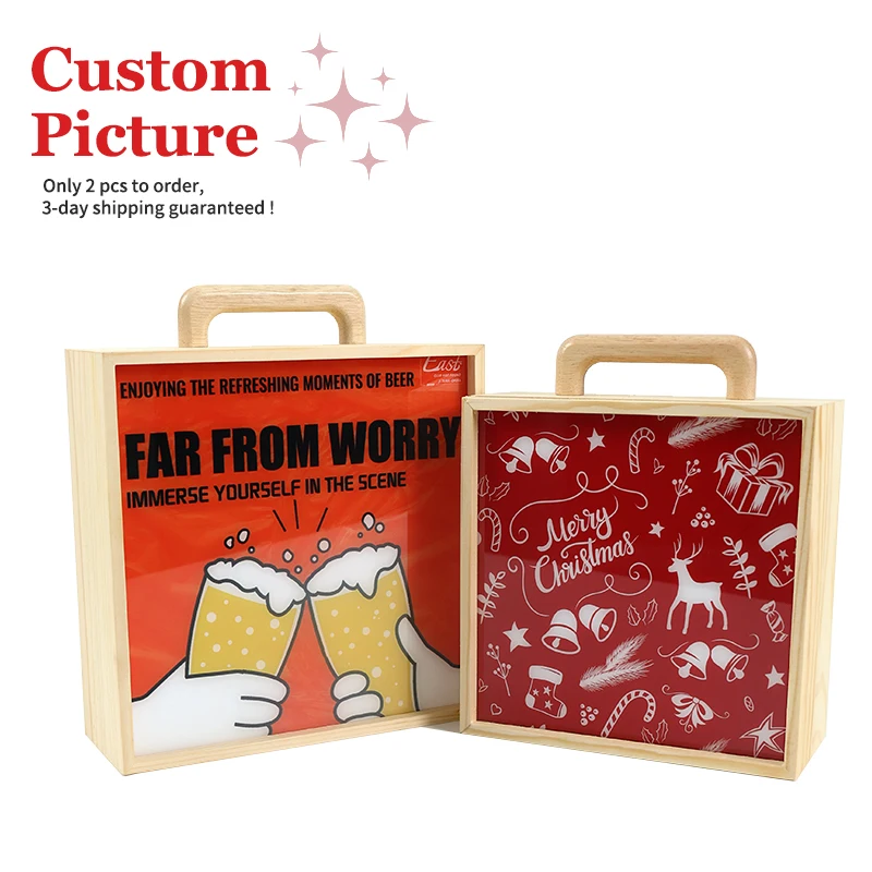 GONHUA L-Size Custom logo Cigar Perfume Tea Watch Crafts Wood Box Packaging for Gift Wooden Box with clear Transparent Slide Lid