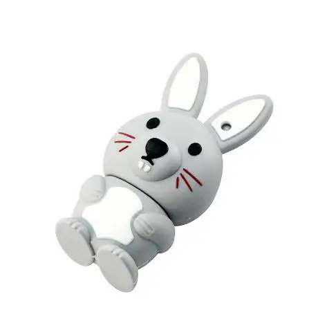 Cartoon Cute Rabbit USB Flash Drive 2.0 1GB 2GB 4GB 8GB PVC Pen Drive 3.0 3D Animal 64GB 32GB 16GB Creative USB Memory Stick