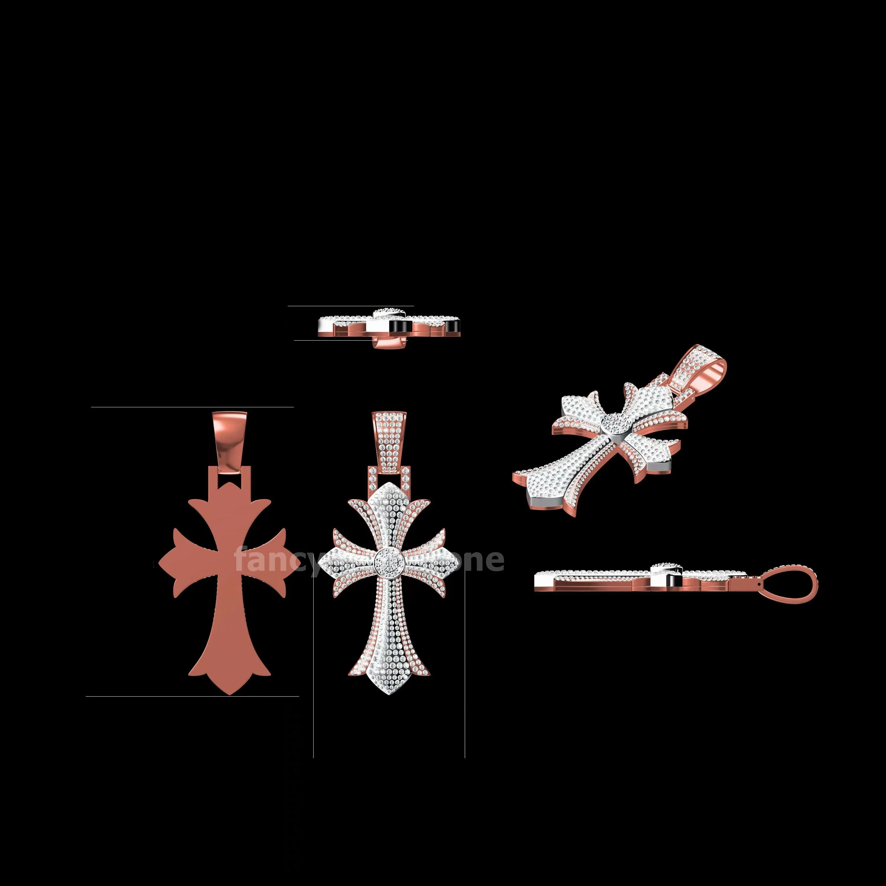 Wholesales 925 sterling silver Iced Out big Cross Pendant Mens Women Gothic Charm full moissanite Hip Hop Cross Bling Pendant