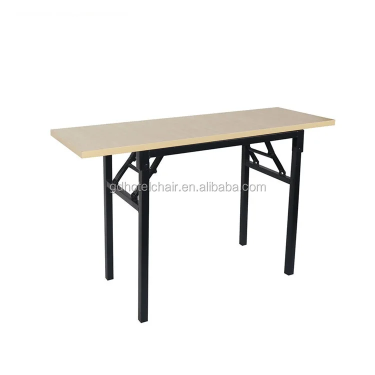 Wholesale High quality Metal folding tables for conference foldable meeting wooden table computer desk