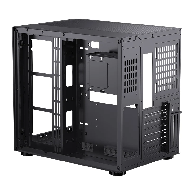 SNOWMAN CS015 Unique Design PC Gaming Case Desktop Mid Tower Black Case ATX/ M-ATX/ Mini-ITX Customized Tempered Glass PC Case