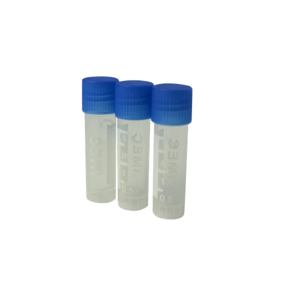 Plastic General Cryotube External Threading Cryovials Round Bottom Polypropylene 4ml 5ml 1.8ml General Cryotube