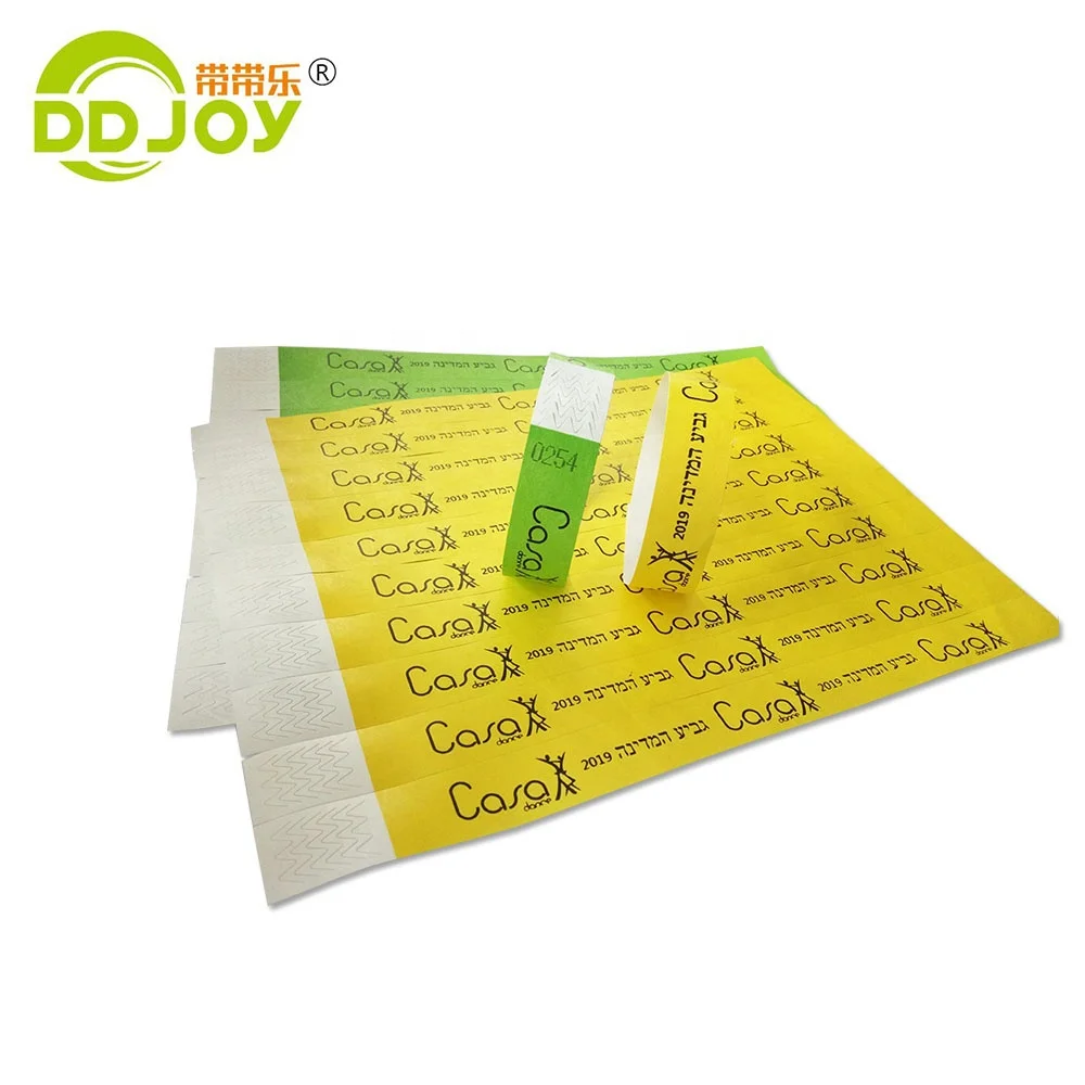 Arm Band Bracelets Wrist Band Custom Identify Dupont Tyvek Paper Wholesale Cheap Festival Party for Events Bar Tyvek Wristband