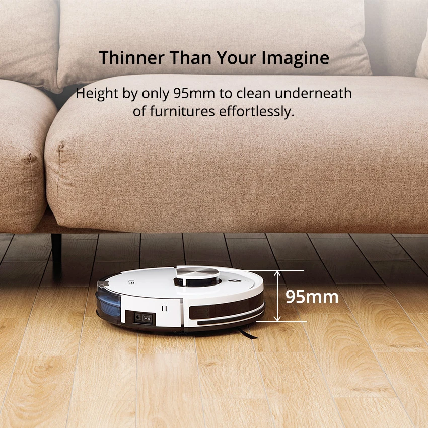 Лазерный робот очиститель сильные всасывающие ковры твердые полы 2100pa пылесос робот пылесос с длительным сроком службы батареи 2900mAh