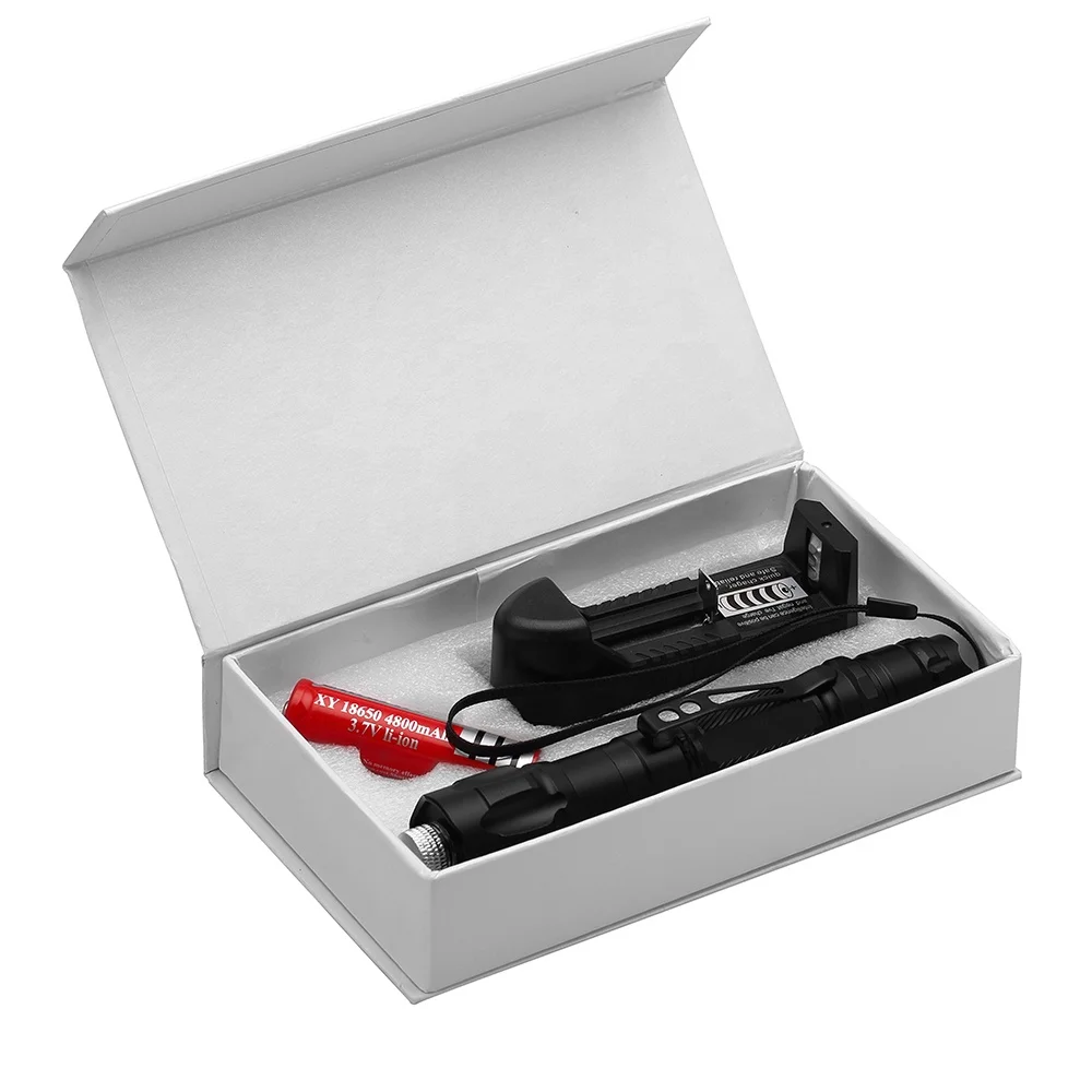 
18650 Rechargeable 532nm 40mW Green Laser Light Pointer Pen 