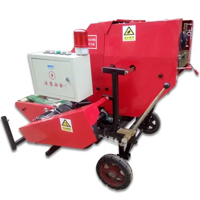 mini alfalfa corn silage round baler wrapper machine Hay and Straw Baling Machine Grass Baler Mini Round Hay Baler for Sale