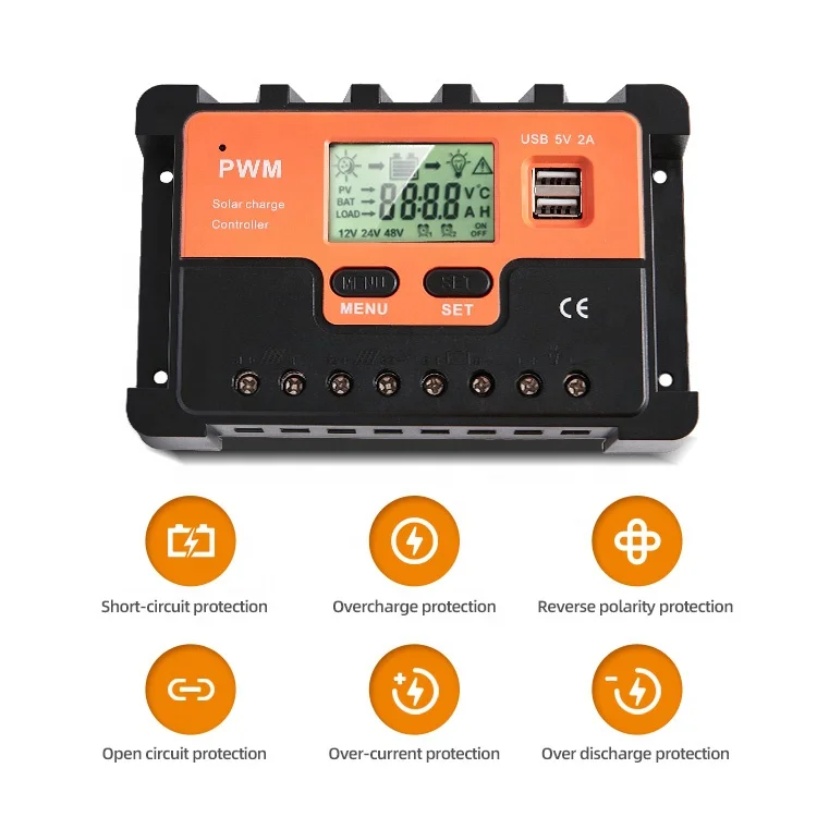 China manufacturer automatic 12v 24v 48v energy panel lead acid battery solar charge controller 100 amp