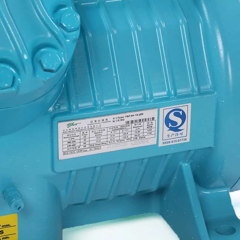 Brilliant type semi hermetic refrigeration compressor r410a