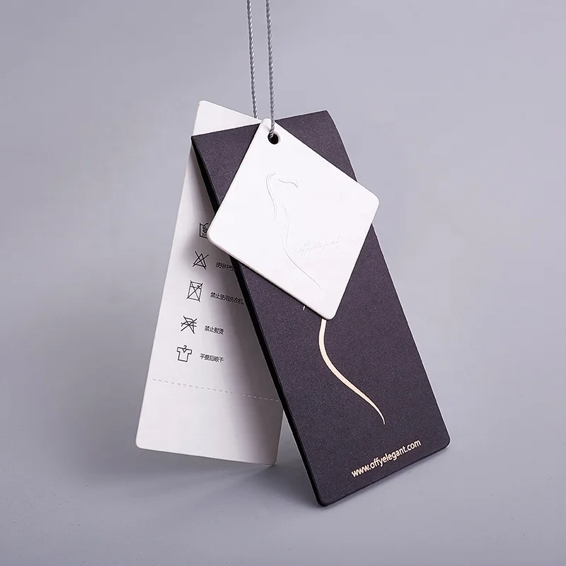 
Customized luxury garment hang tags with string white cardboard paper hang tag recycled paper hang tag for garment 