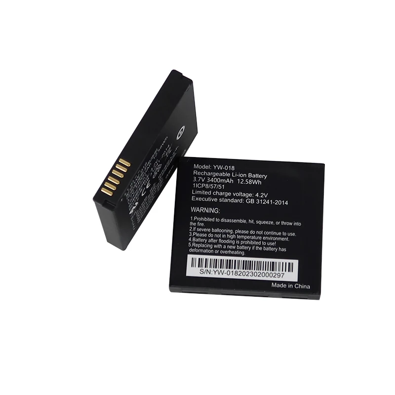Li-ion 3.7V 3400mAh rechargeable Replacement Lithium ion D230 YW-018 POS Battery for PAX POS Terminal Machine