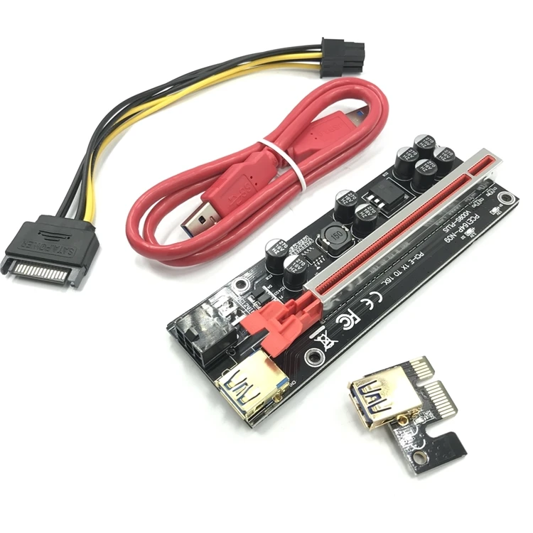 PCIE Riser VER009s gpu plus pci-e 1x до 16x usb 3 0 расширитель роста PCI Express ver 009s с 8