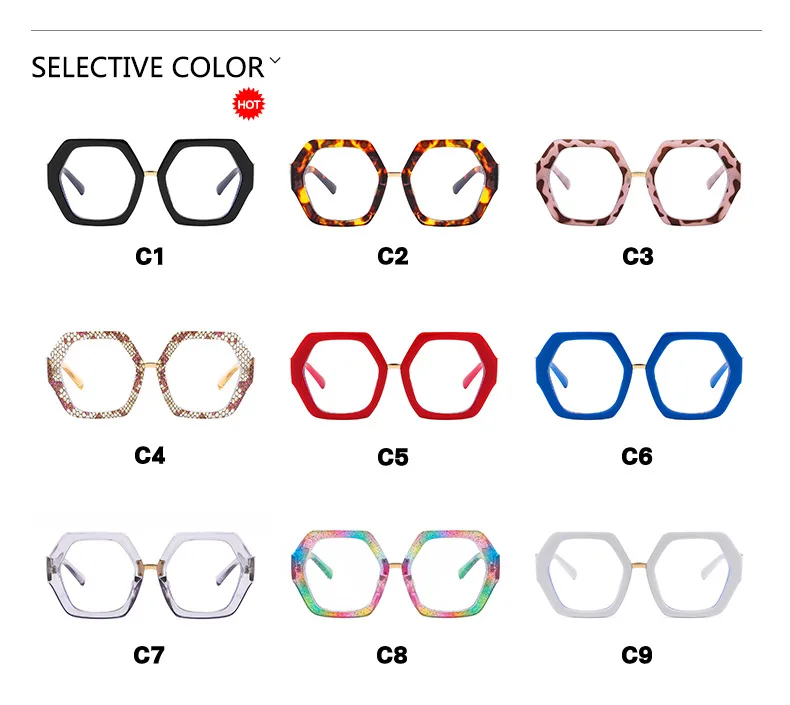 New Fashion Anti Blue Glasses Women Vintage Irregular Transparent Eyeglasses Female Prescription Glasses Frames Optical