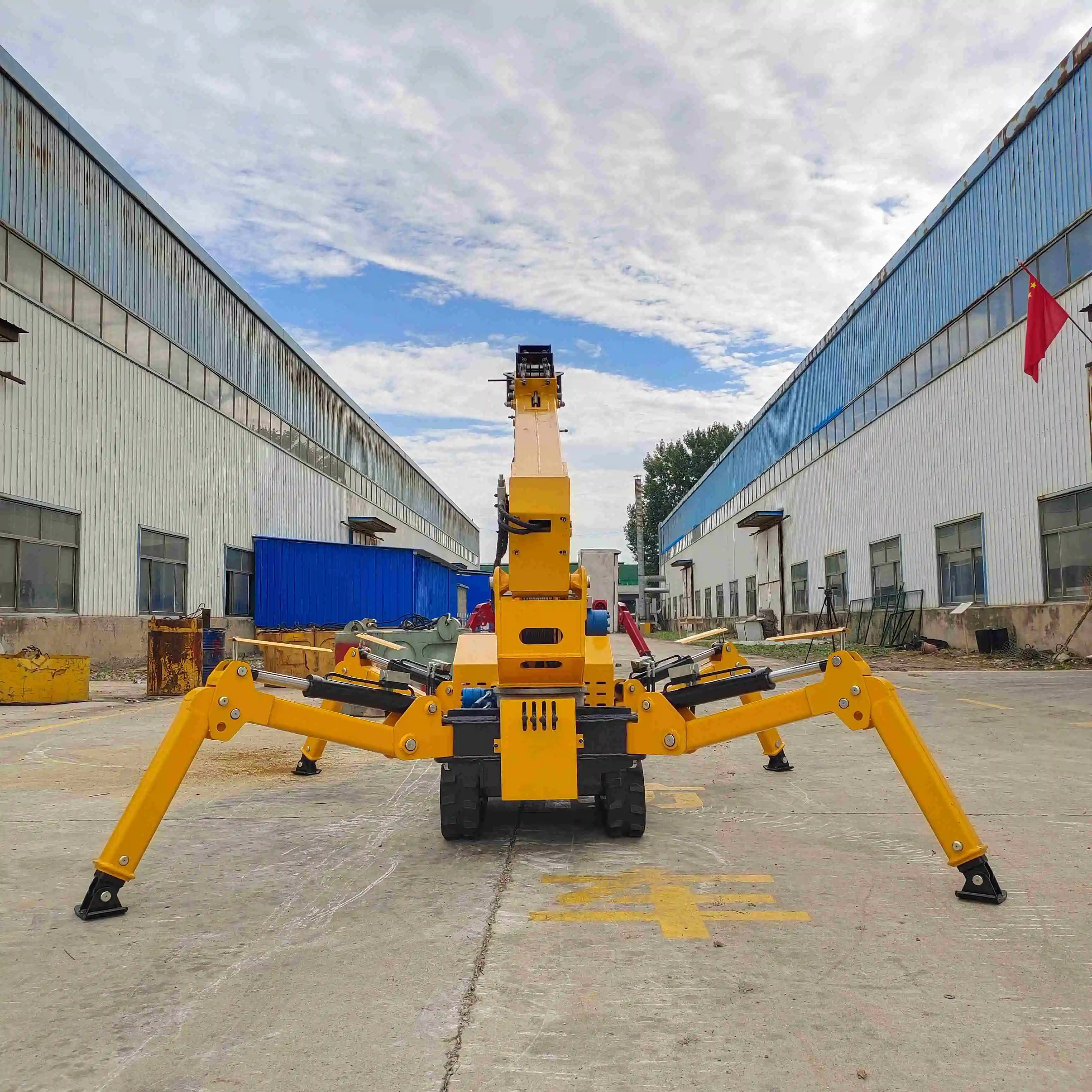 CE EPA EURO 5 diesel fuel spider crane portable lifting crane machine build 3 ton crawler 2t 3t 5t 8t mini spider crane