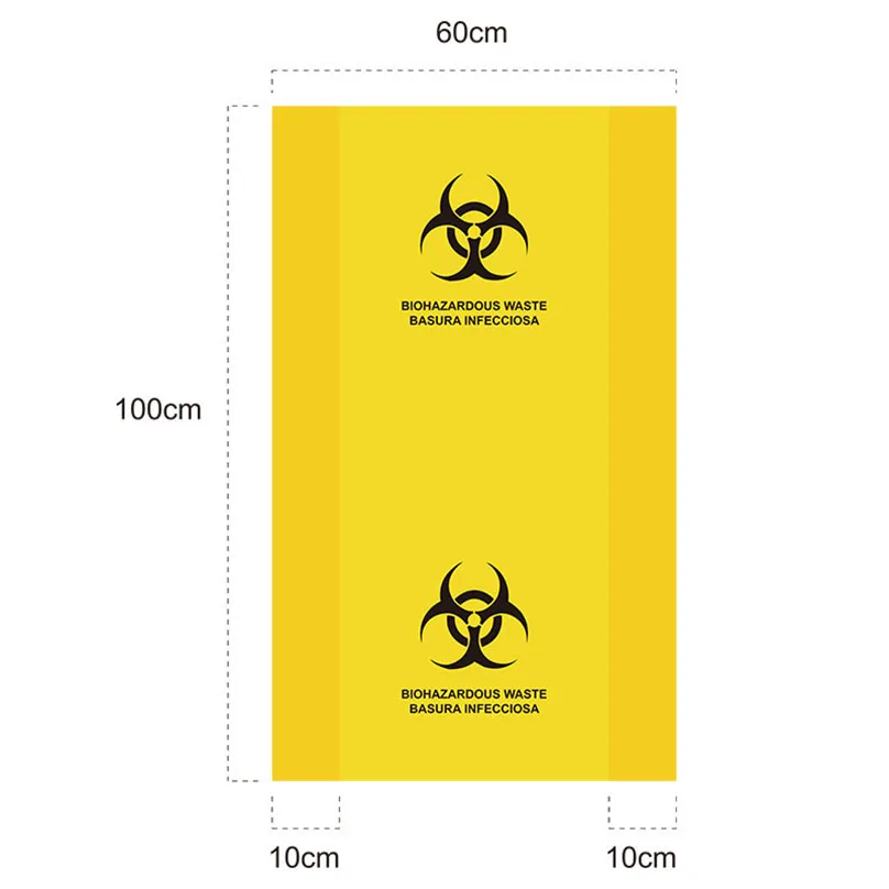 Tailored Size 100% Biodegradable Waste Bags for Medical Applications Disposal