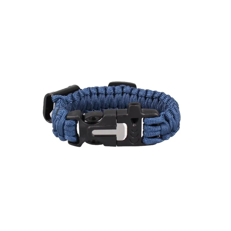 Paracord Bracelet Survival Gear Kit with Embedded Compass, Fire Starter, Emergency Knife & Whistle Survival Bracelet