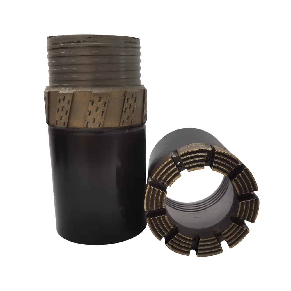 impregnated diamond bit AQ BQ NQ HQ PQ diamond core drill bit set for pile steel pipe