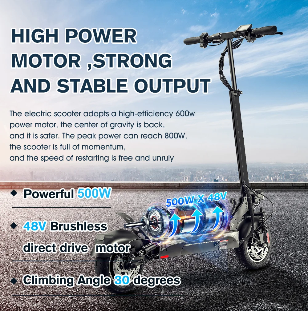  IScooter 500 Вт 45 км/ч 13Ah iX4 10 дюймов электрический скутер для saleportable