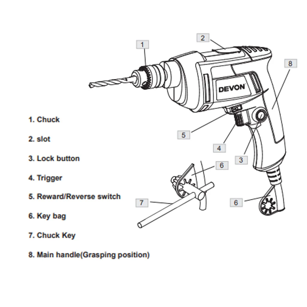 DEVON 1811-3-6 6mm Professional mini Electric Drill
