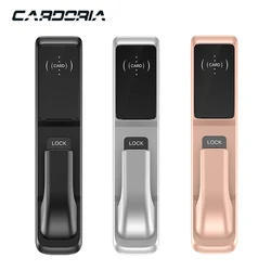 Wholesale black aluminum alloy anti-pry anti-saw anti-theft magnetic key card Smart Door Locks Set For Hotel