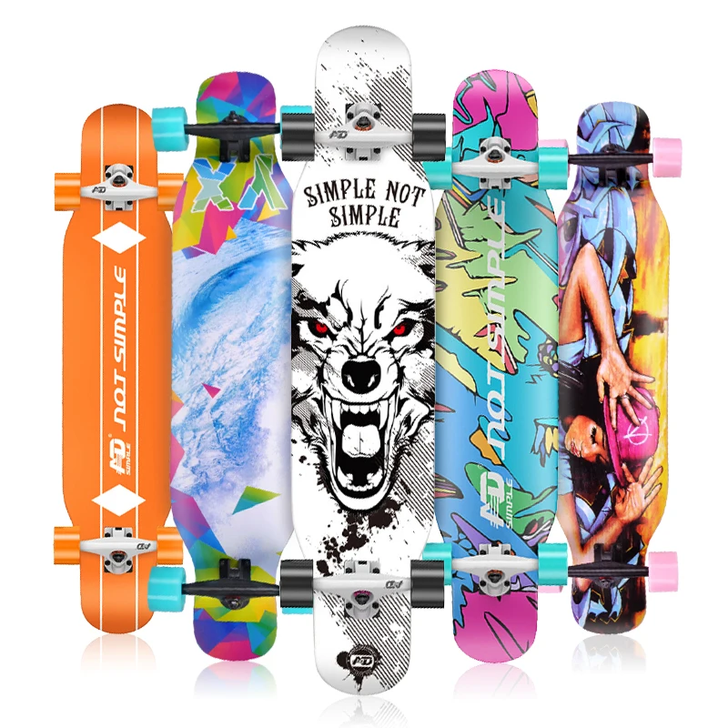 Длинный скейтборд на заказ русский Кленовый Скейтборд для подростков детей взрослых в скейтпарке или улице