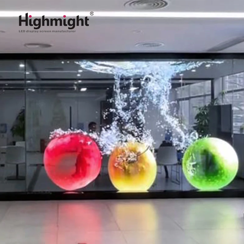P6.25 HD Ultra Thin Invisible Clear Film Windows Glass Video Wall Flexible Led Transparent Film Screen for Retail Store