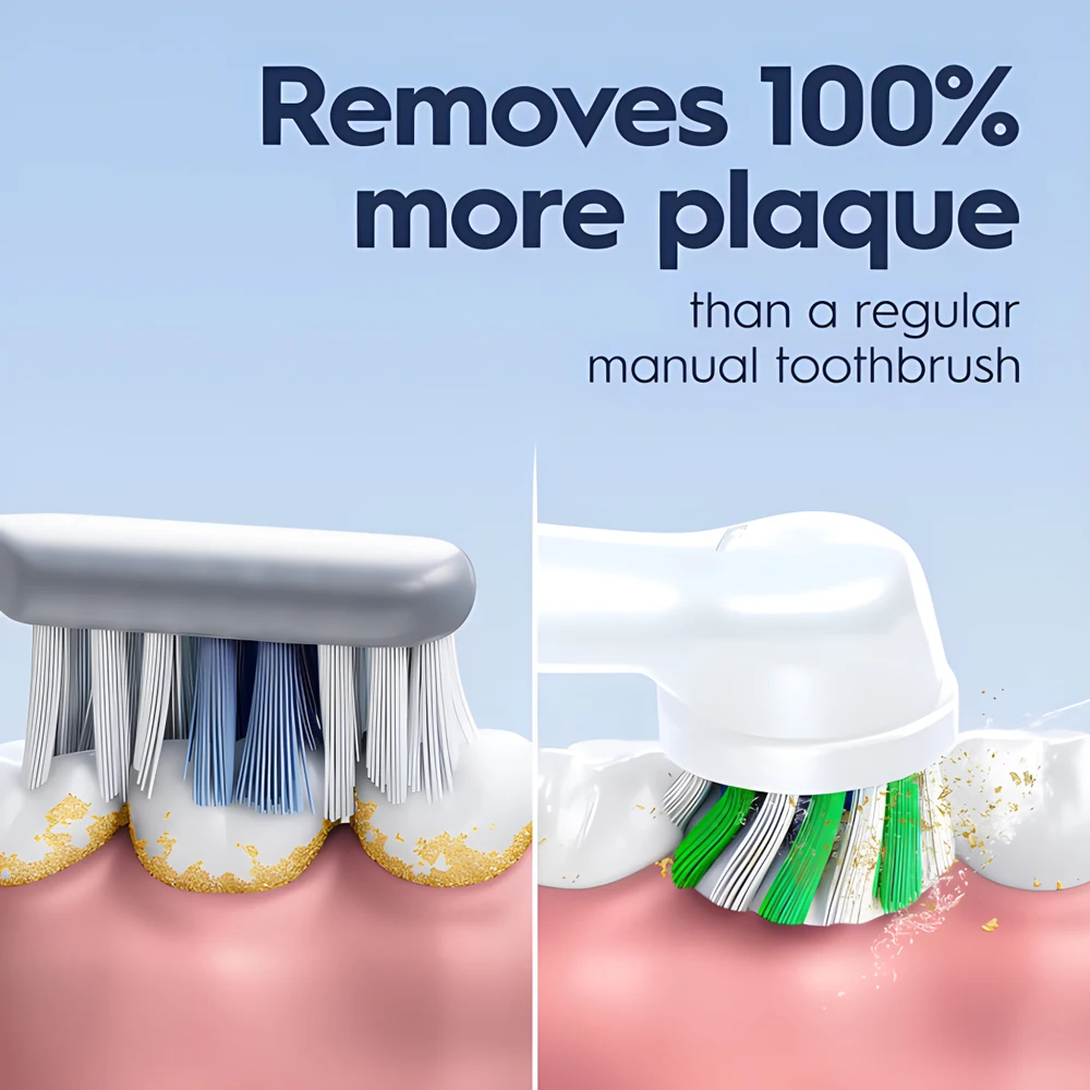 Беспроводная перезаряжаемая зубная щетка IPX7 с мягкой щетиной настраиваемая электрическая