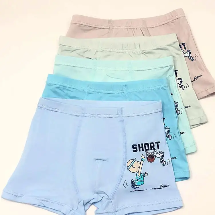 2024 Newest Boys Cotton Comfortable Cartoon Printed Underwear Soft Breathable Boxer Briefs