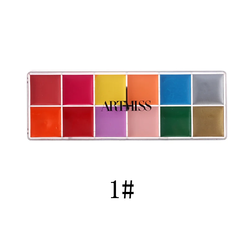 12 Colors Art Halloween Party Fancy Dress Party Fancy Makeup Body Oil Painting Oil Face Paint