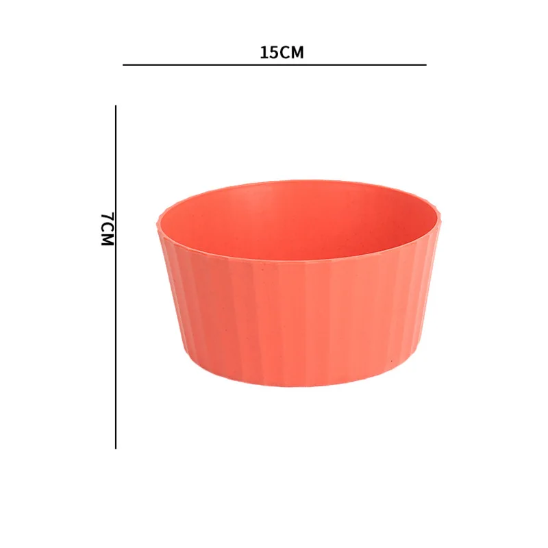 Cookware Stripe  Wheat Straw Cereal Bowls Lightweight  Microwave and Dishwasher Safe Reusable