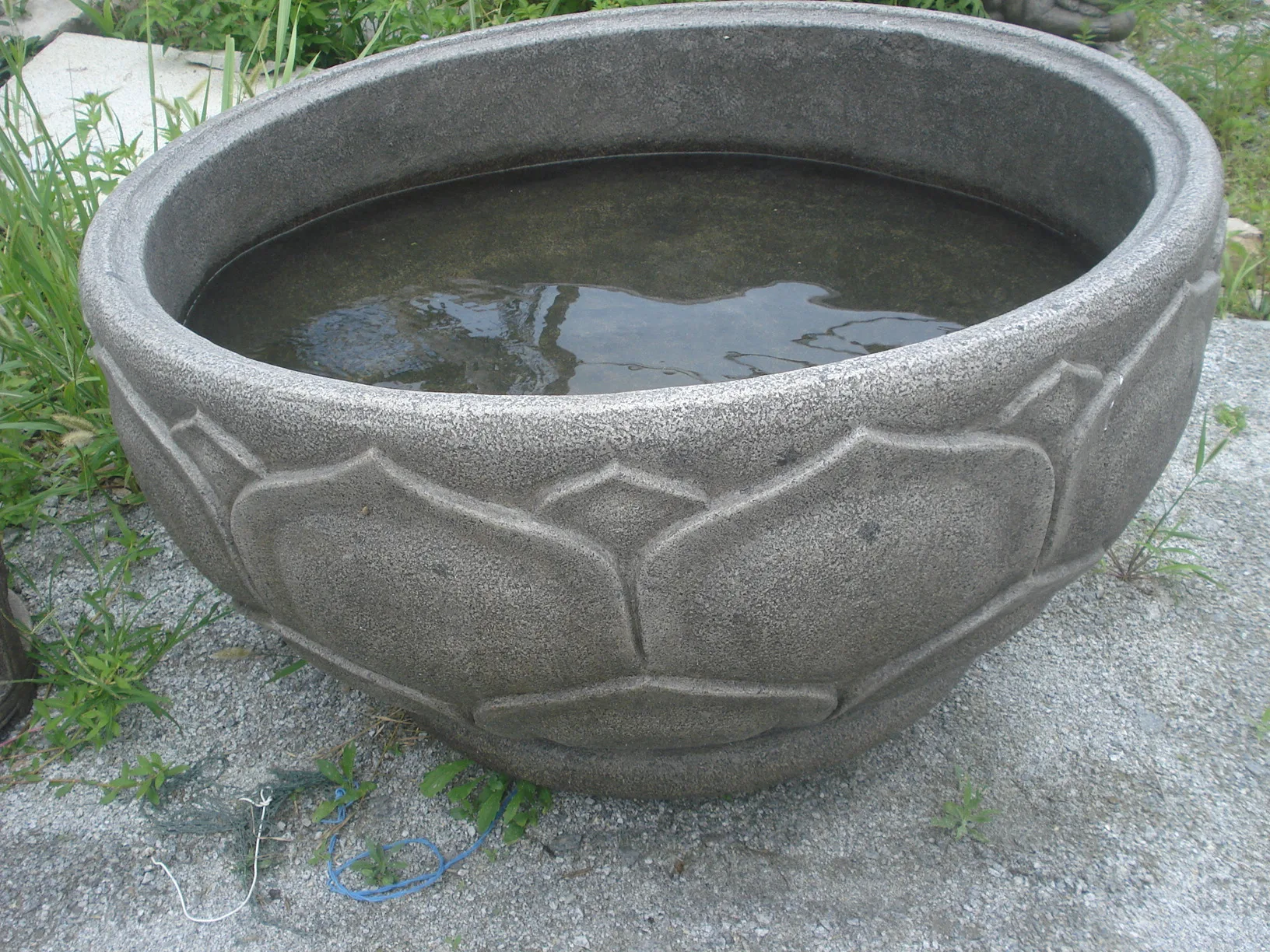Cheap Garden Pot  Antique Big Stone Plant Bowls Old Water Tub