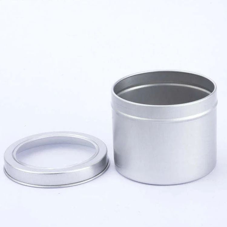 10/15/20/25/50/80/100/120/150/200/250/300ml Custom Round Metal Tin Box Window Cover Metal Tins Wholesales Empty Metal Can