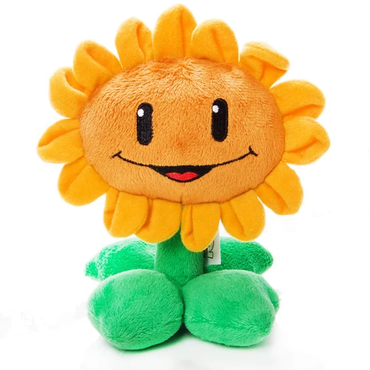 Мягкая плюшевая игрушка Подсолнух с подставкой для овощей и цветов от