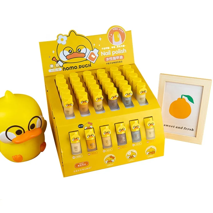 Фея подарок; Новое поступление; Обувь с милым желтым утенком; Лак гель-лак для ногтей с нетоксичные безвкусный, снимающаяся, без выпечки быстрая сушка ногтей 6 видов цветов
